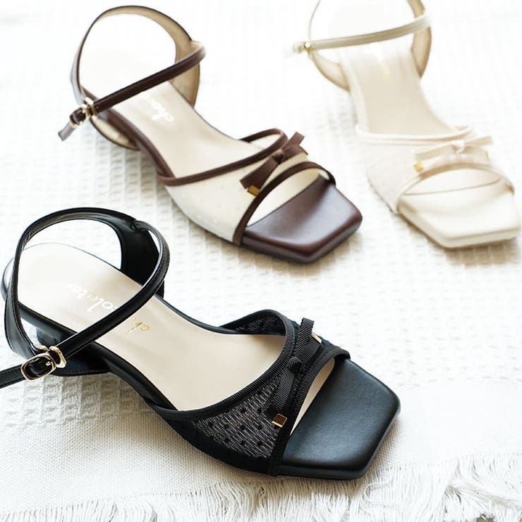 日本製 グログランリボン チュール レース サンダル | SHOE FANTASY | 詳細画像15 