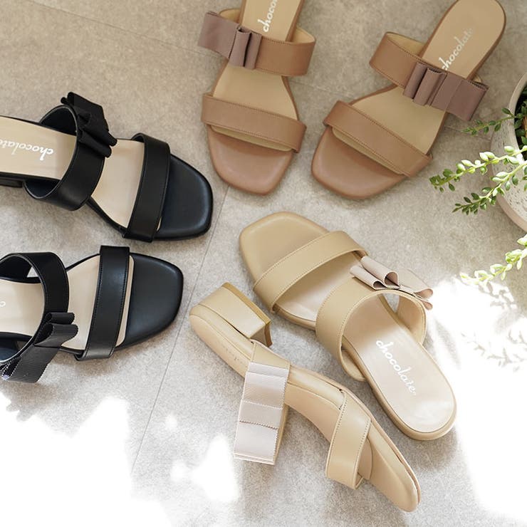 日本製 グログランリボン ダブルベルト ミュール サンダル | SHOE FANTASY | 詳細画像15 