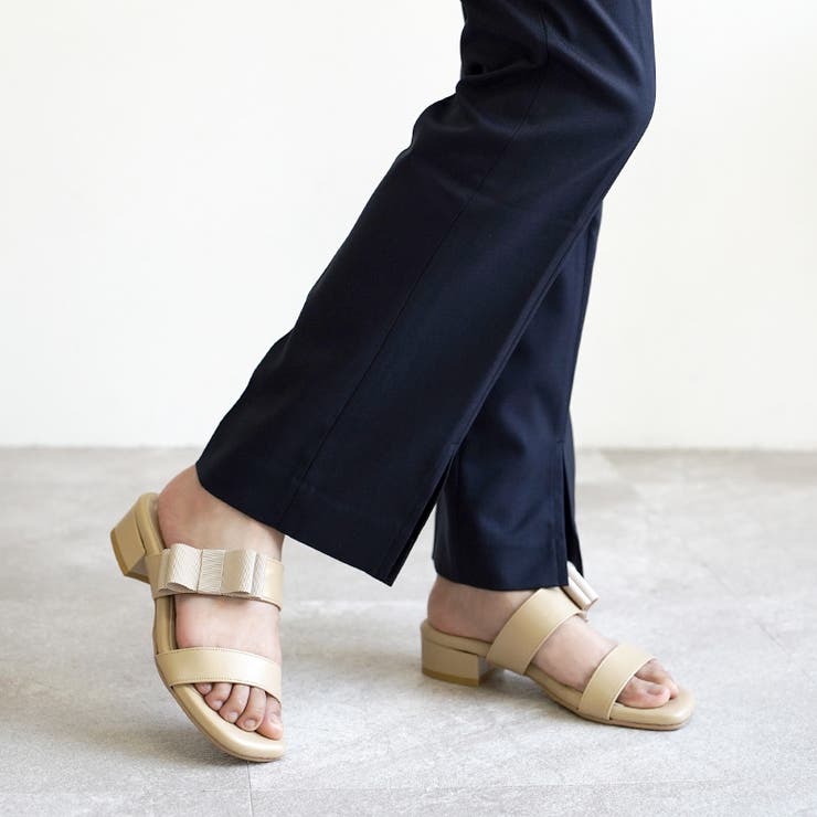 日本製 グログランリボン ダブルベルト ミュール サンダル | SHOE FANTASY | 詳細画像34 