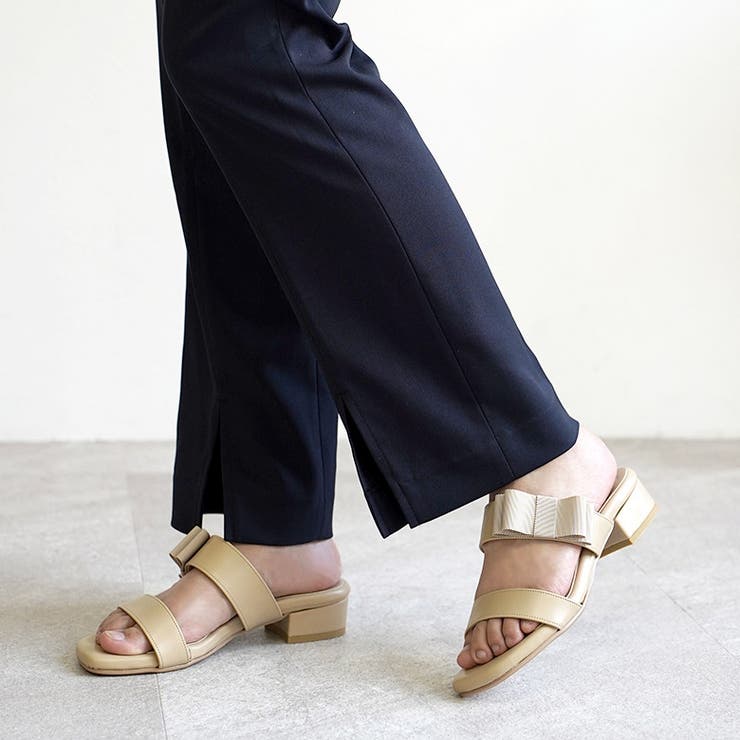 日本製 グログランリボン ダブルベルト ミュール サンダル | SHOE FANTASY | 詳細画像35 