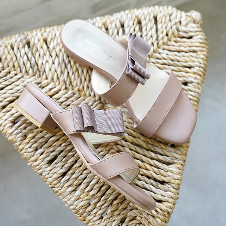 日本製 グログランリボン ダブルベルト ミュール サンダル | SHOE FANTASY | 詳細画像36 