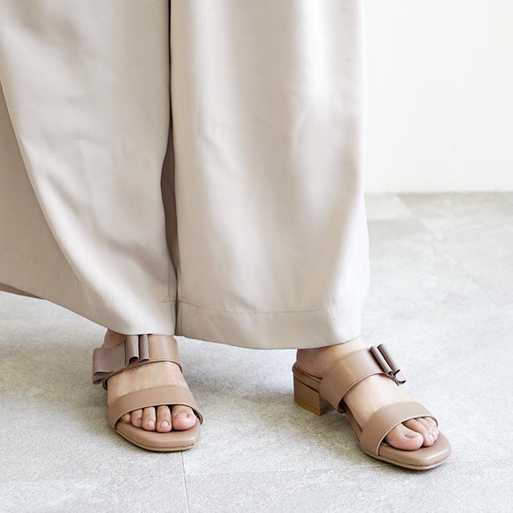 日本製 グログランリボン ダブルベルト ミュール サンダル | SHOE FANTASY | 詳細画像41 