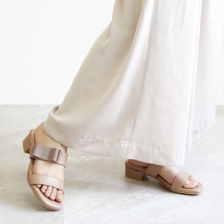 日本製 グログランリボン ダブルベルト ミュール サンダル | SHOE FANTASY | 詳細画像42 