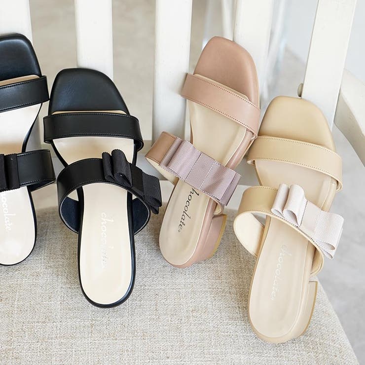 日本製 グログランリボン ダブルベルト ミュール サンダル | SHOE FANTASY | 詳細画像16 