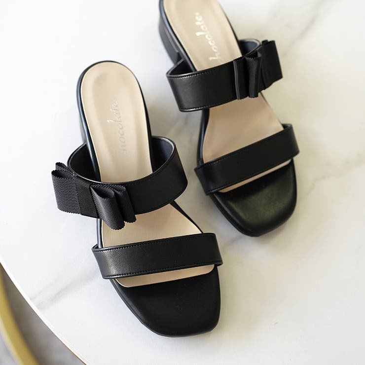 日本製 グログランリボン ダブルベルト ミュール サンダル | SHOE FANTASY | 詳細画像20 