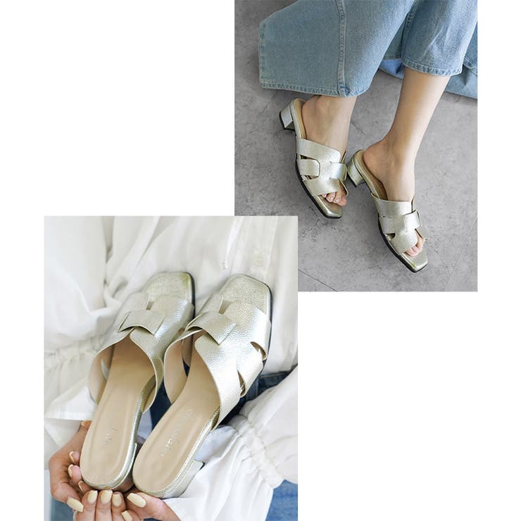 日本製 カットワークミュールサンダル 痛くない 柔らかい | SHOE FANTASY | 詳細画像32 