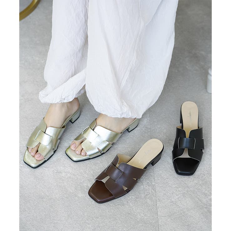 日本製 カットワークミュールサンダル 痛くない 柔らかい | SHOE FANTASY | 詳細画像35 