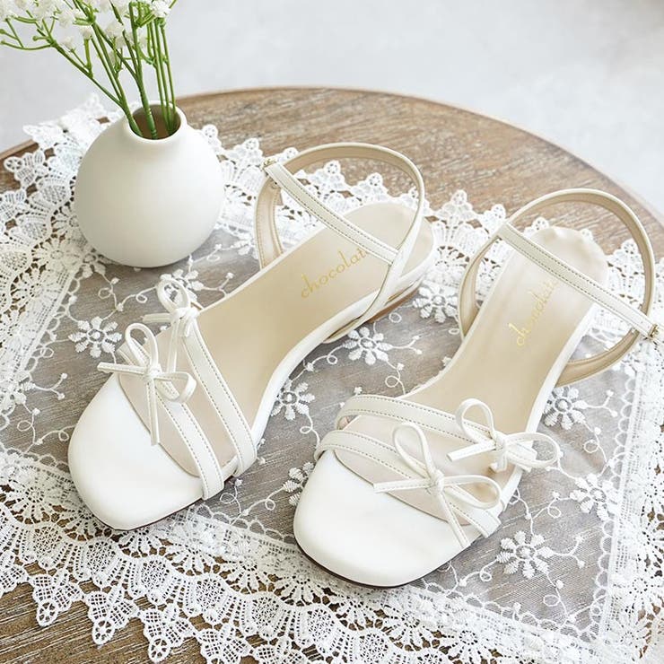 日本製 ダブルリボン ストラップ サンダル 痛くない 柔らかい | SHOE FANTASY | 詳細画像25 