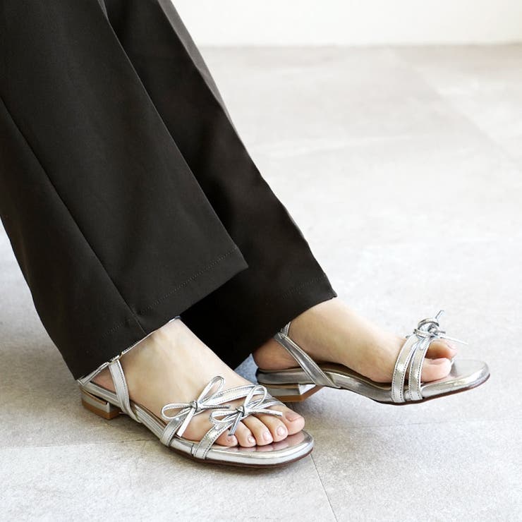 日本製 ダブルリボン ストラップ サンダル 痛くない 柔らかい | SHOE FANTASY | 詳細画像34 