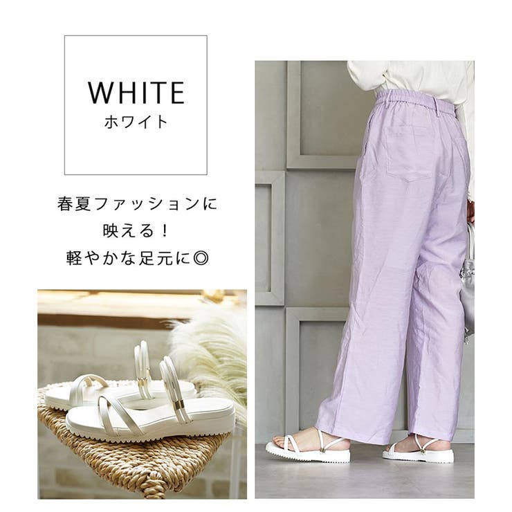 日本製 カジュアル 2way ベルト サンダル ローヒール ぺたんこ | SHOE FANTASY | 詳細画像13 