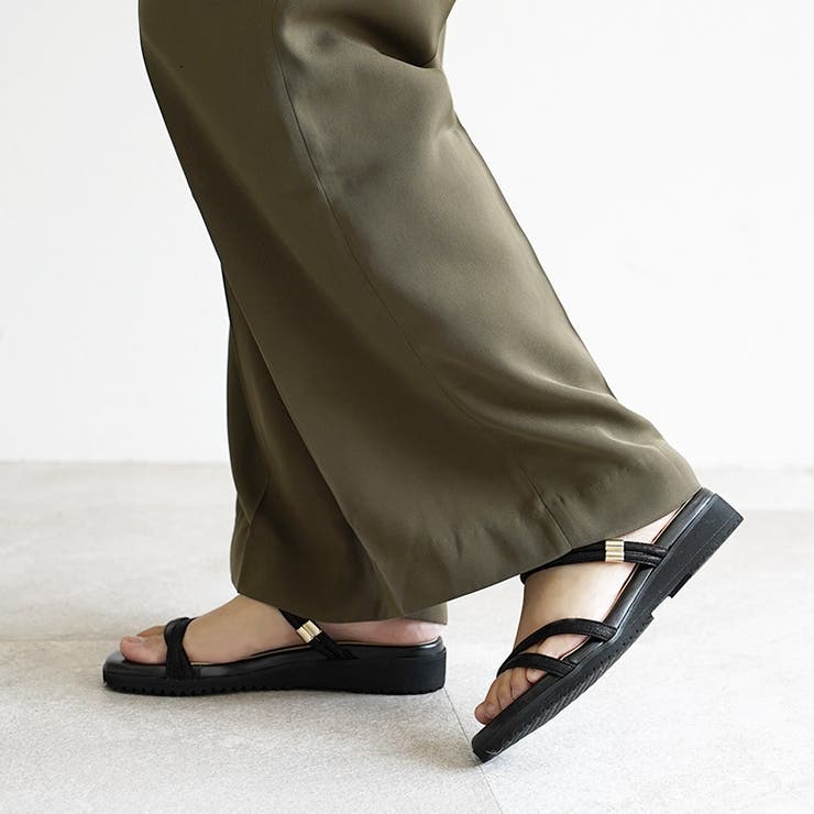 日本製 カジュアル 2way ベルト サンダル ローヒール ぺたんこ | SHOE FANTASY | 詳細画像32 