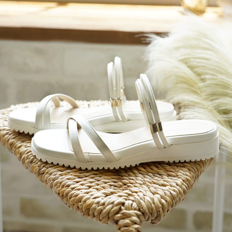 日本製 カジュアル 2way ベルト サンダル ローヒール ぺたんこ | SHOE FANTASY | 詳細画像34 