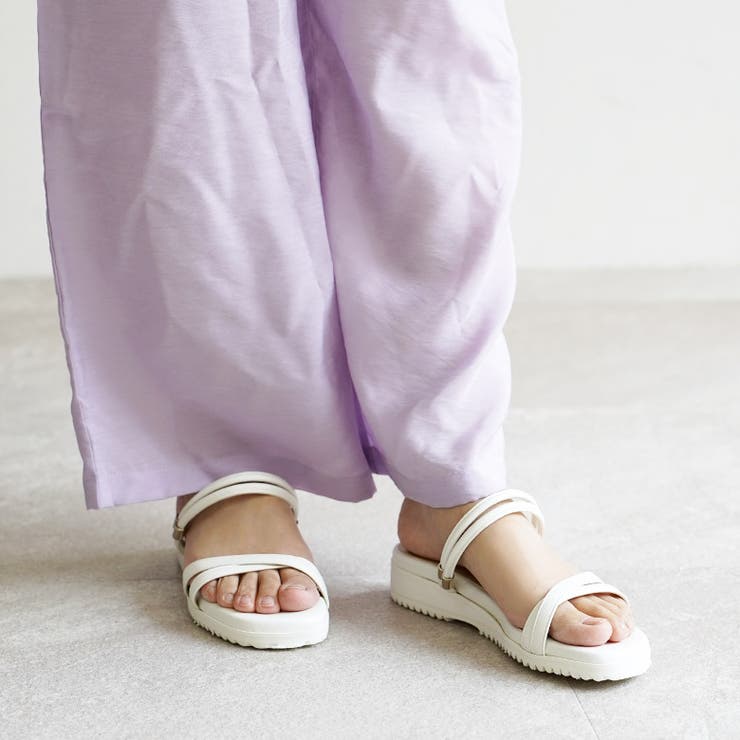 日本製 カジュアル 2way ベルト サンダル ローヒール ぺたんこ | SHOE FANTASY | 詳細画像38 