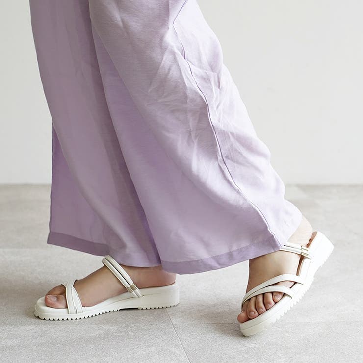 日本製 カジュアル 2way ベルト サンダル ローヒール ぺたんこ | SHOE FANTASY | 詳細画像40 