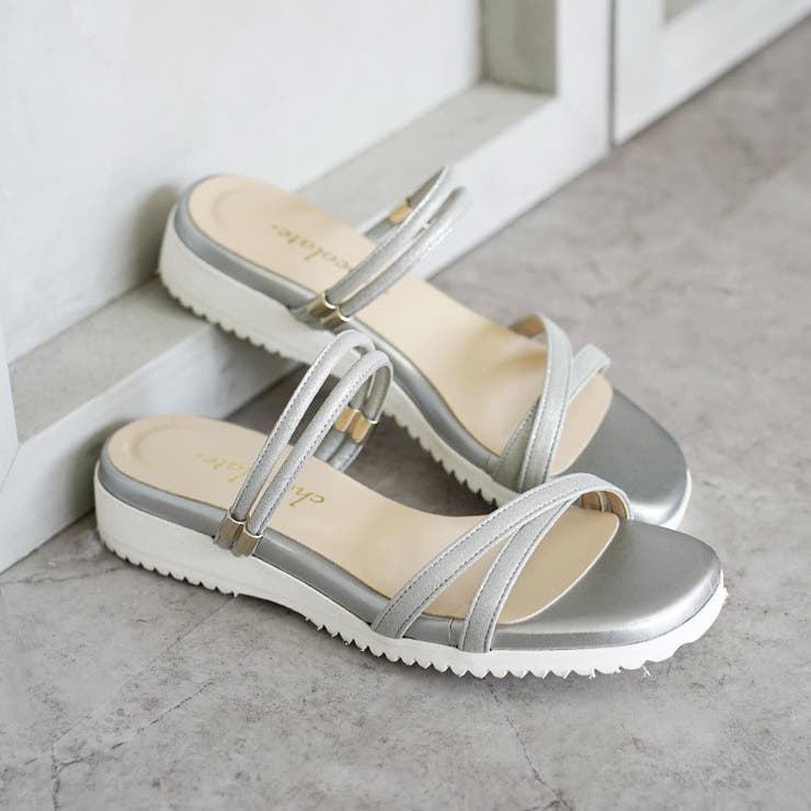 日本製 カジュアル 2way ベルト サンダル ローヒール ぺたんこ | SHOE FANTASY | 詳細画像42 