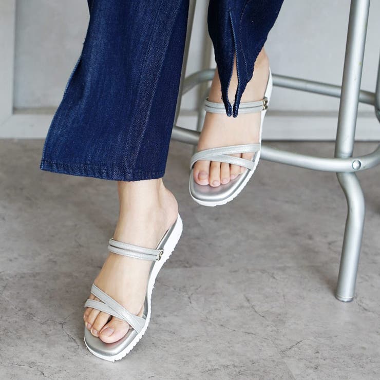 日本製 カジュアル 2way ベルト サンダル ローヒール ぺたんこ | SHOE FANTASY | 詳細画像43 