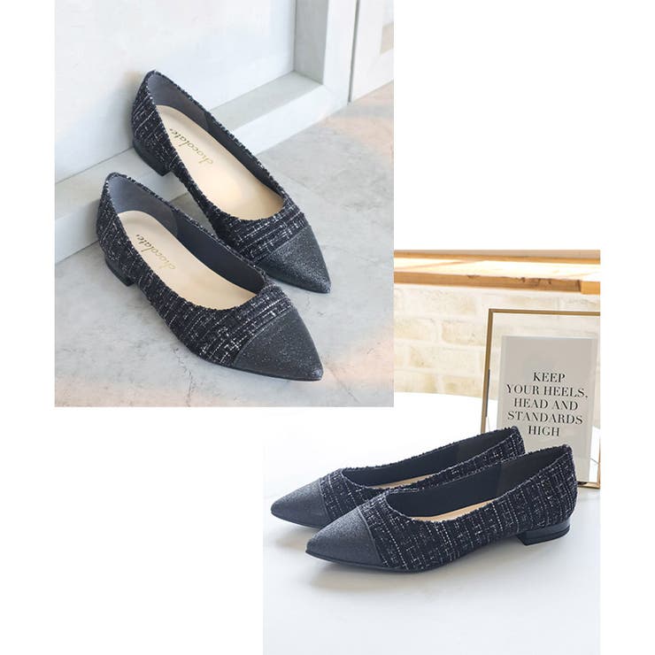 日本製 ポインテッドトゥ トゥキャップ パンプス ローヒール 幅広 | SHOE FANTASY | 詳細画像22 