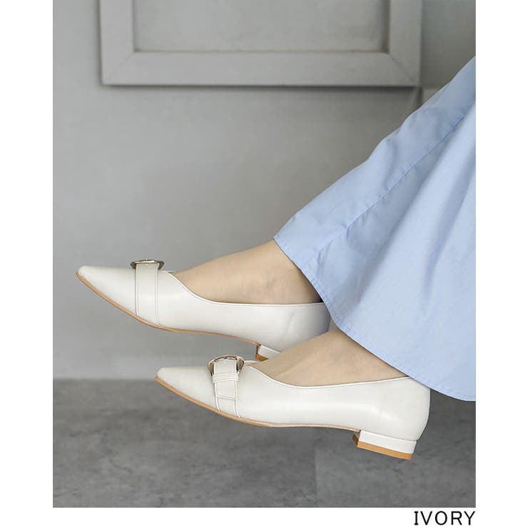 日本製 ポインテッドトゥ バックル レインパンプス 晴雨兼用 | SHOE FANTASY | 詳細画像33 