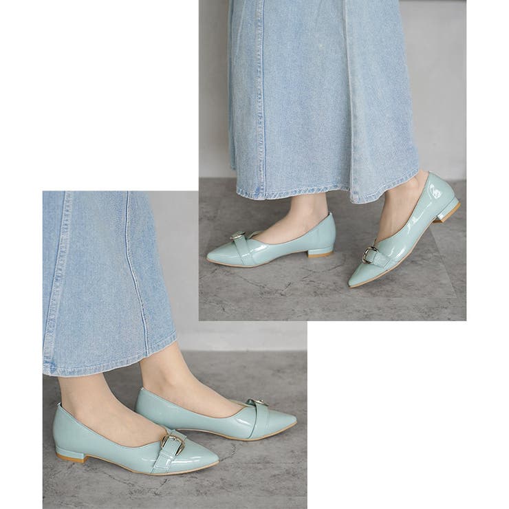日本製 ポインテッドトゥ バックル レインパンプス 晴雨兼用 | SHOE FANTASY | 詳細画像40 