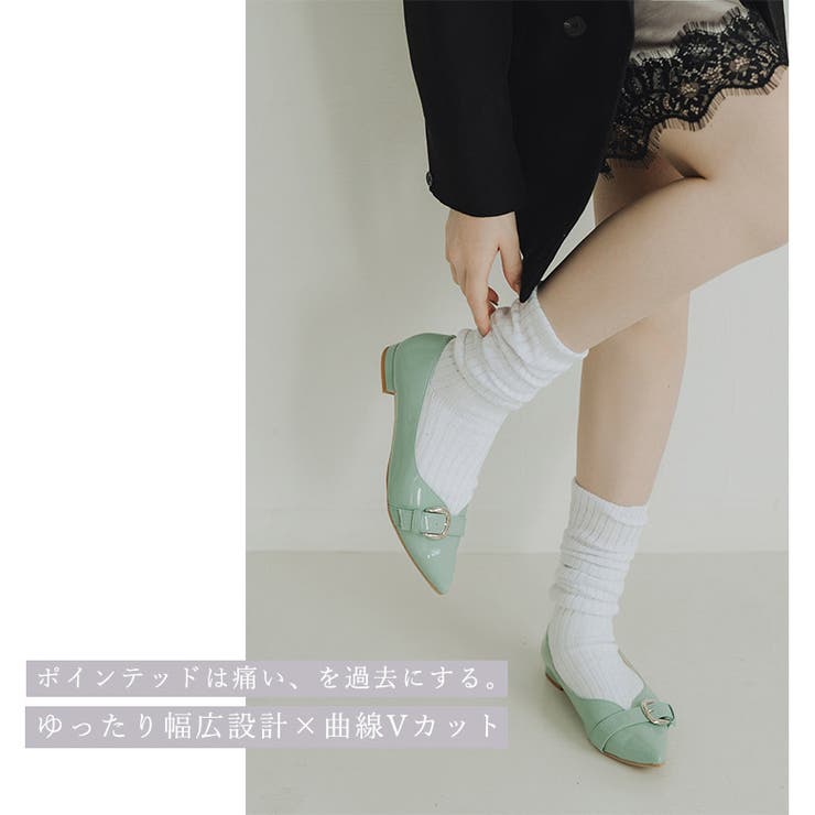 日本製 ポインテッドトゥ バックル レインパンプス 晴雨兼用 | SHOE FANTASY | 詳細画像10 