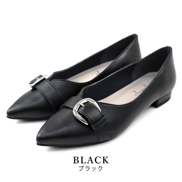 black | 日本製 ポインテッドトゥ バックル レインパンプス 晴雨兼用 | SHOE FANTASY