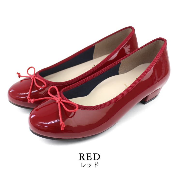 red | 日本製 リボン バレエシューズ | SHOE FANTASY