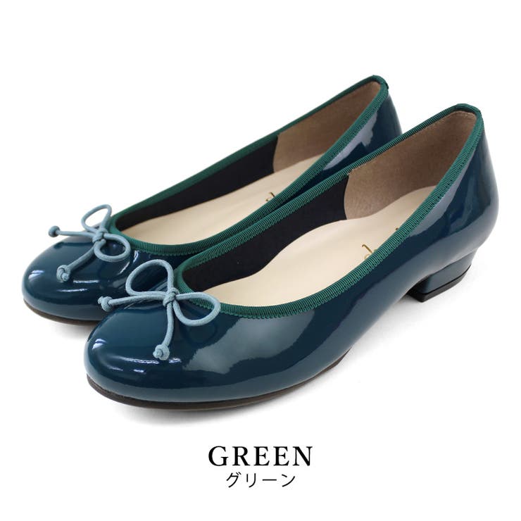green | 日本製 リボン バレエシューズ | SHOE FANTASY