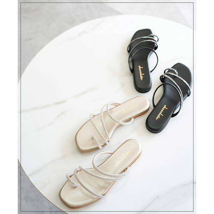 日本製 ビジューバンド ストラップサンダル ビーチサンダル ビーサン | SHOE FANTASY | 詳細画像4 