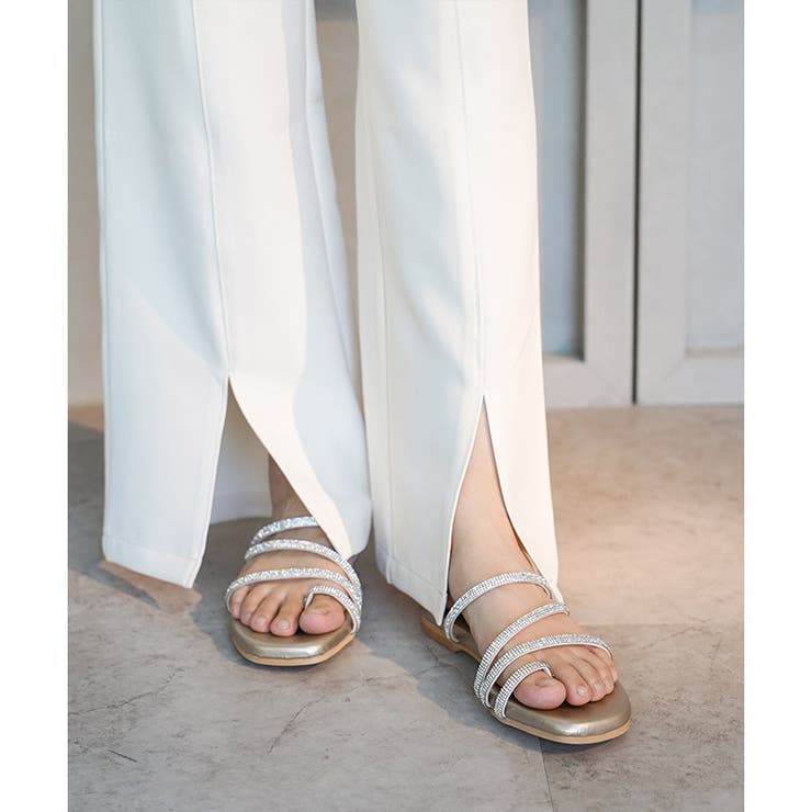 日本製 ビジューバンド ストラップサンダル ビーチサンダル ビーサン | SHOE FANTASY | 詳細画像19 