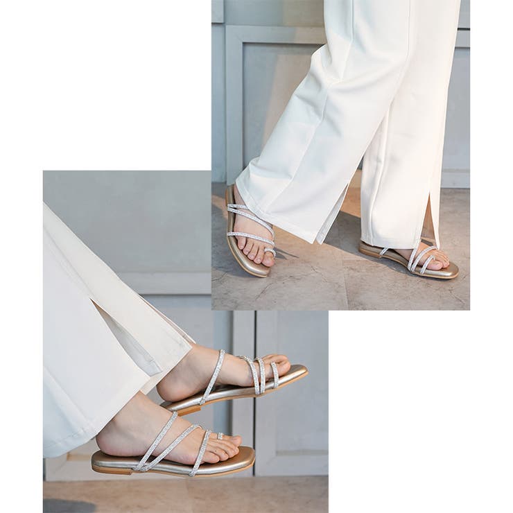 日本製 ビジューバンド ストラップサンダル ビーチサンダル ビーサン | SHOE FANTASY | 詳細画像20 