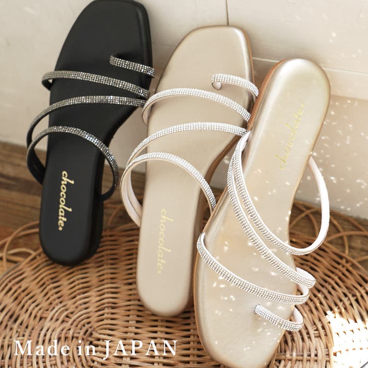 日本製 ビジューバンド ストラップサンダル ビーチサンダル ビーサン | SHOE FANTASY | 詳細画像1 