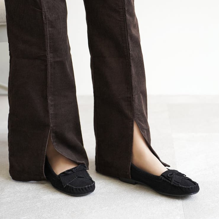 日本製 本革 モカシンシューズ 柔らかい ローヒール ぺたんこ フリンジ | SHOE FANTASY | 詳細画像22 