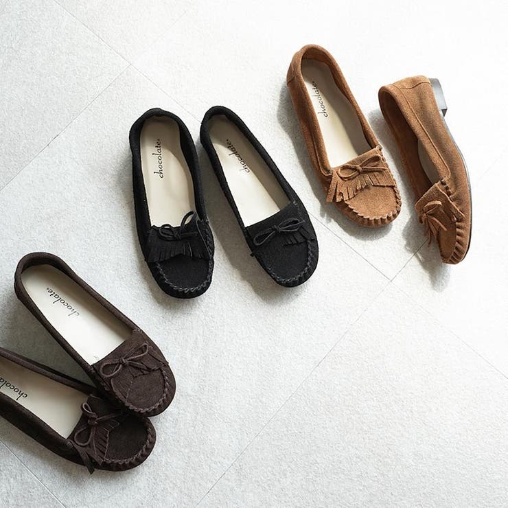日本製 本革 モカシンシューズ 柔らかい ローヒール ぺたんこ フリンジ | SHOE FANTASY | 詳細画像15 