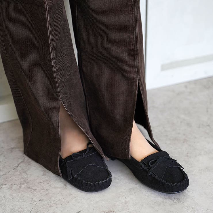 日本製 本革 モカシンシューズ 柔らかい ローヒール ぺたんこ フリンジ | SHOE FANTASY | 詳細画像19 