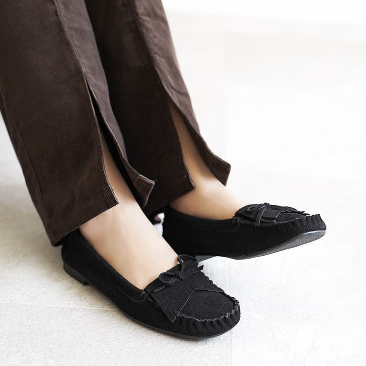日本製 本革 モカシンシューズ 柔らかい ローヒール ぺたんこ フリンジ | SHOE FANTASY | 詳細画像21 