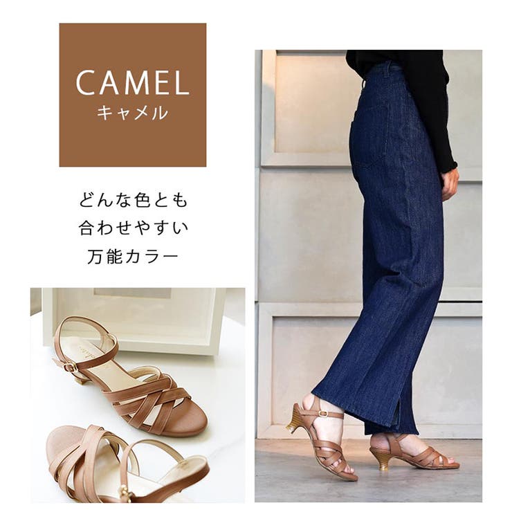 日本製 キャンバス地 クロスベルト ミュールサンダル | SHOE FANTASY | 詳細画像12 