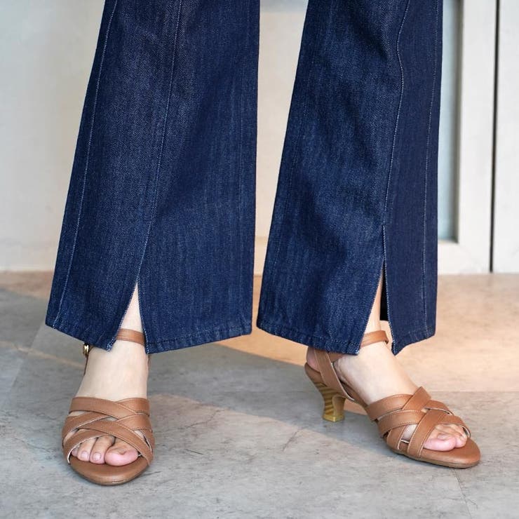 日本製 キャンバス地 クロスベルト ミュールサンダル | SHOE FANTASY | 詳細画像30 