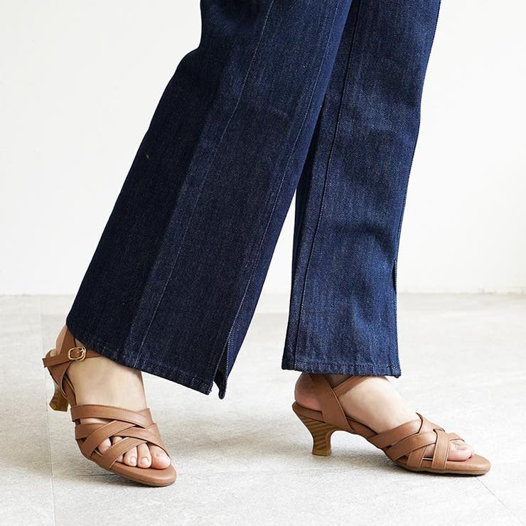 日本製 キャンバス地 クロスベルト ミュールサンダル | SHOE FANTASY | 詳細画像32 