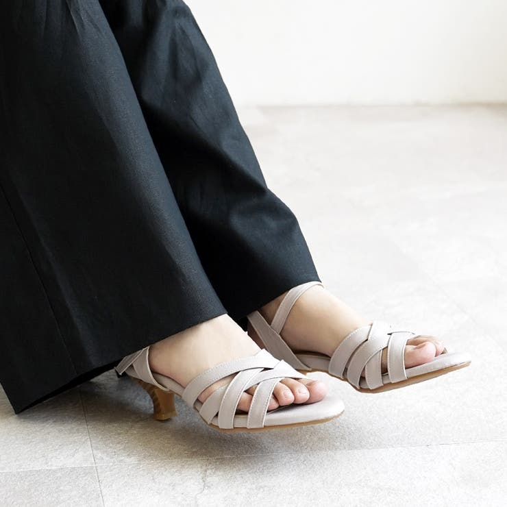 日本製 キャンバス地 クロスベルト ミュールサンダル | SHOE FANTASY | 詳細画像38 