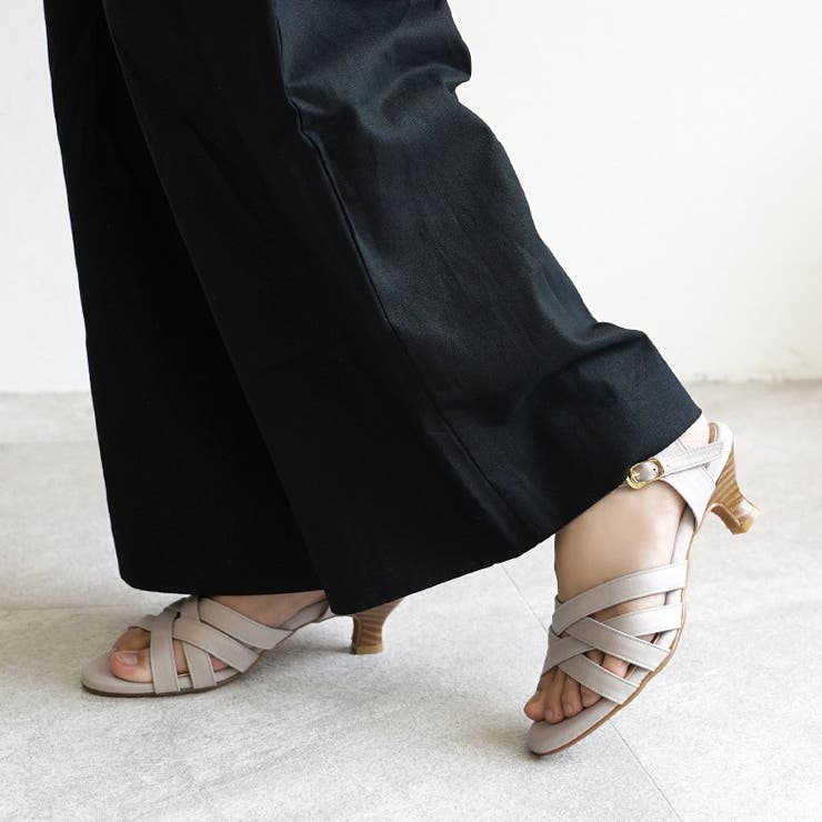 日本製 キャンバス地 クロスベルト ミュールサンダル | SHOE FANTASY | 詳細画像41 