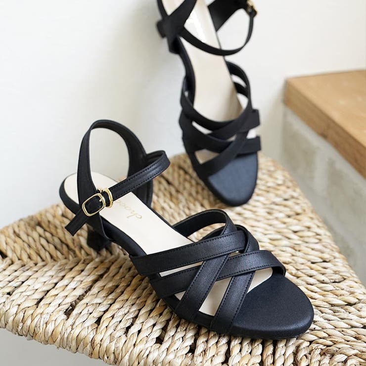 日本製 キャンバス地 クロスベルト ミュールサンダル | SHOE FANTASY | 詳細画像19 