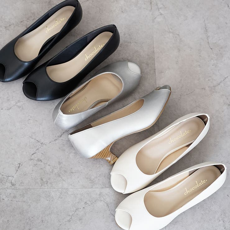 オープントゥパンプス カラバリ豊富 ウエッジソール | SHOE FANTASY | 詳細画像6 