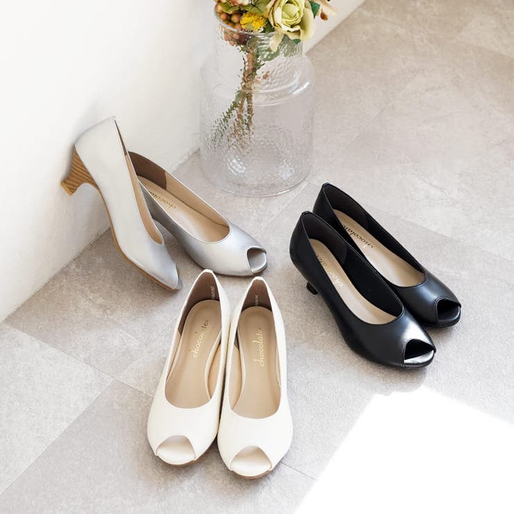 オープントゥパンプス カラバリ豊富 ウエッジソール | SHOE FANTASY | 詳細画像3 