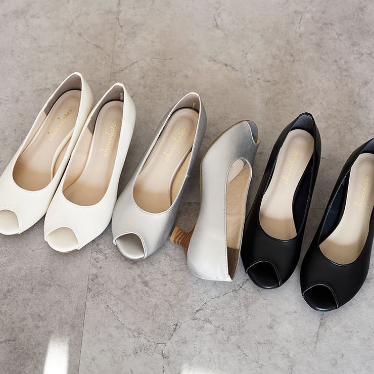 オープントゥパンプス カラバリ豊富 ウエッジソール | SHOE FANTASY | 詳細画像2 