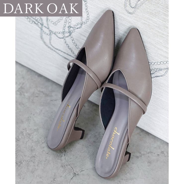 日本製 ポインテッドトゥ バンド ストラップ ミュール パンプス | SHOE FANTASY | 詳細画像19 