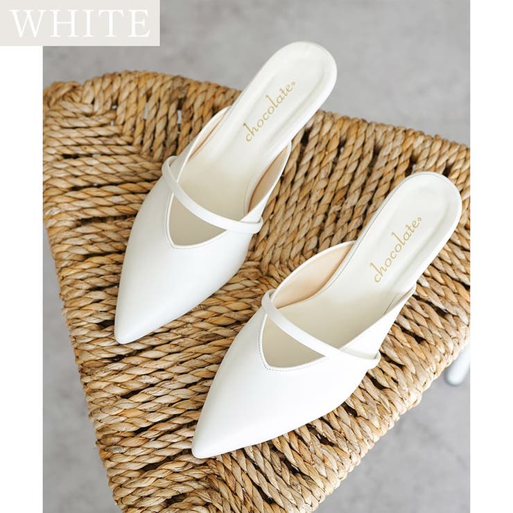 日本製 ポインテッドトゥ バンド ストラップ ミュール パンプス | SHOE FANTASY | 詳細画像26 