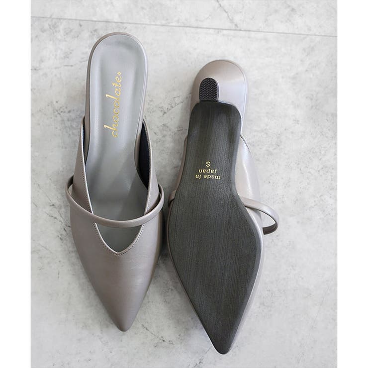 日本製 ポインテッドトゥ バンド ストラップ ミュール パンプス | SHOE FANTASY | 詳細画像32 