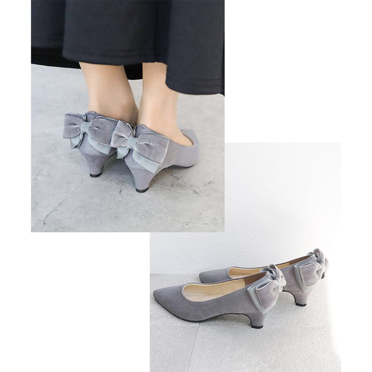 日本製 バックリボン スエード パンプス 晴雨兼用 レイン | SHOE FANTASY | 詳細画像23 