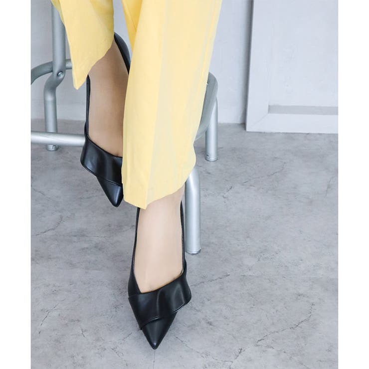 日本製 ポインテッドトゥ ラッフルフリル パンプス | SHOE FANTASY | 詳細画像15 