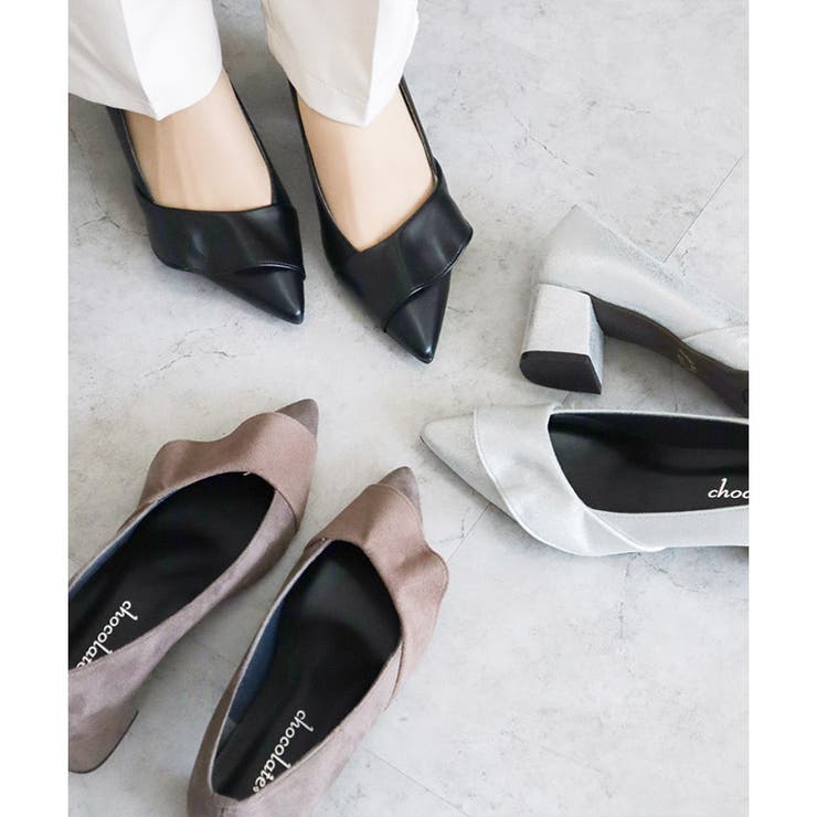 日本製 ポインテッドトゥ ラッフルフリル パンプス | SHOE FANTASY | 詳細画像32 